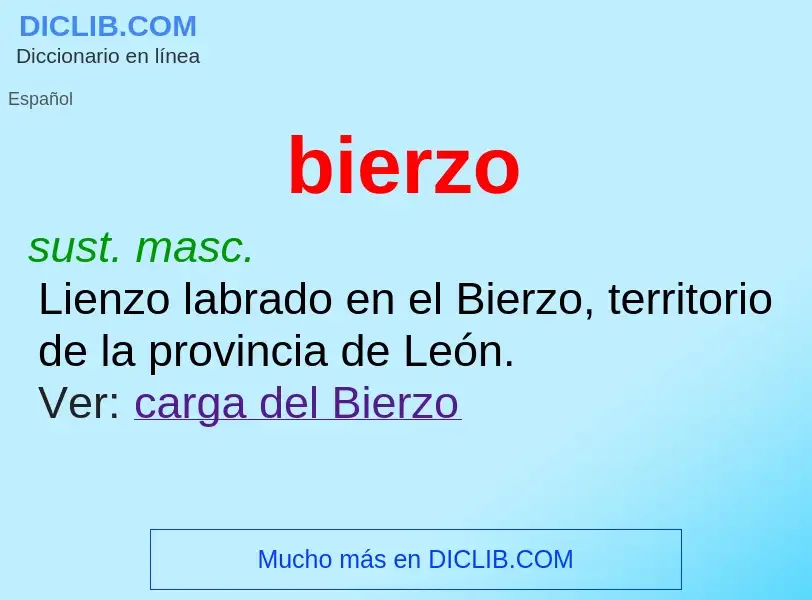 Che cos'è bierzo - definizione