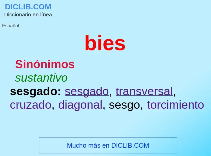 O que é bies - definição, significado, conceito