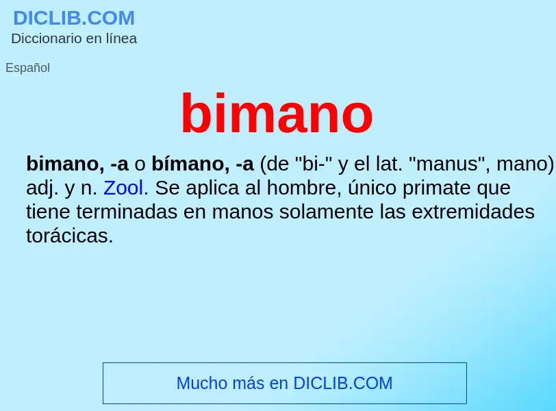 Wat is bimano - definition