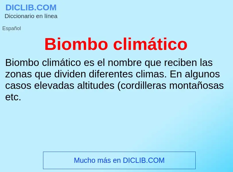 Что такое Biombo climático - определение