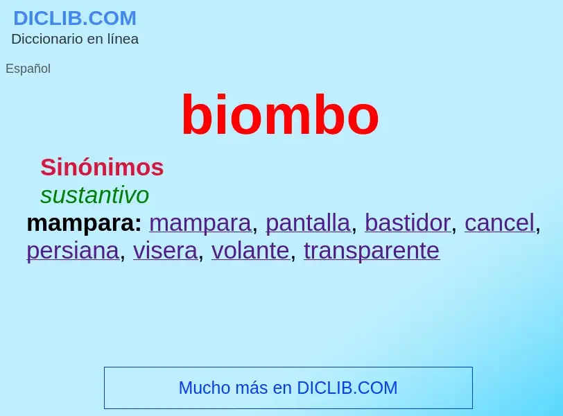 Wat is biombo - definition