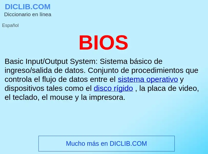 What is BIOS - definition