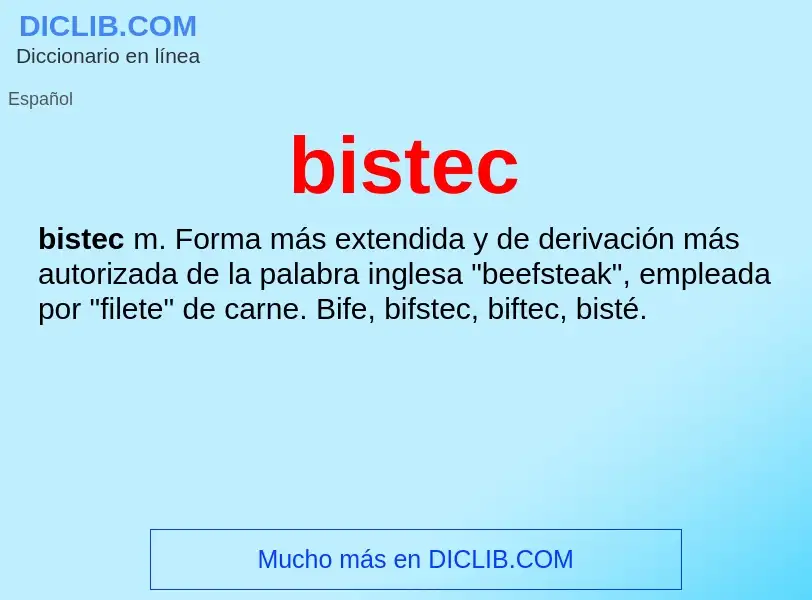 What is bistec - definition