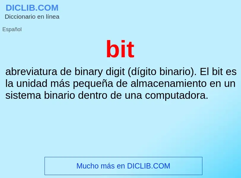 What is bit - definition