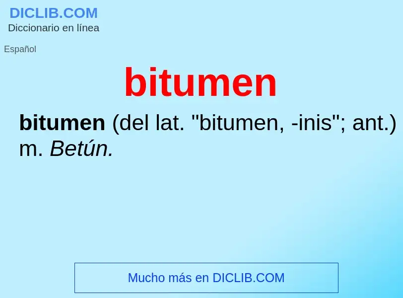 Что такое bitumen - определение