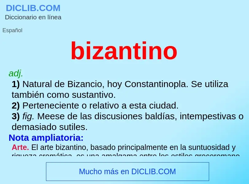 Was ist bizantino - Definition