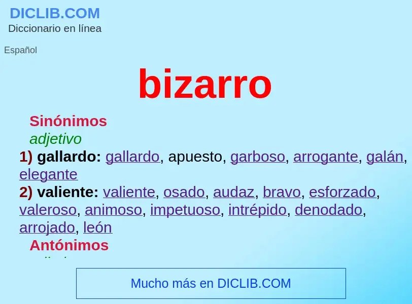 Wat is bizarro - definition