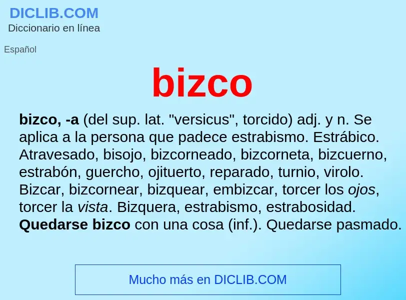 ¿Qué es bizco? - significado y definición