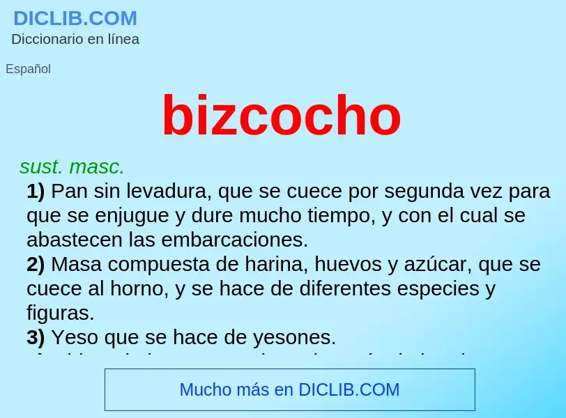 Wat is bizcocho - definition