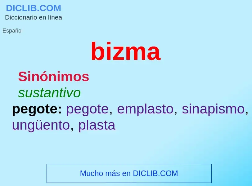 Wat is bizma - definition