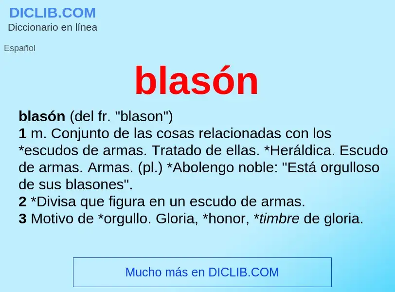 O que é blasón - definição, significado, conceito