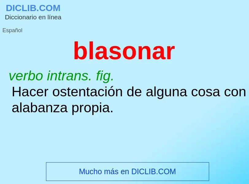 What is blasonar - definition