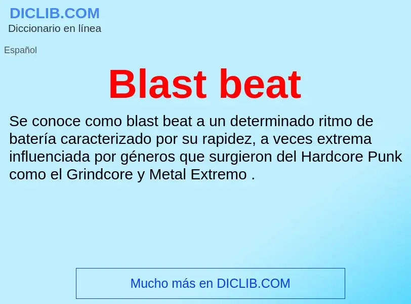 What is Blast beat - definition