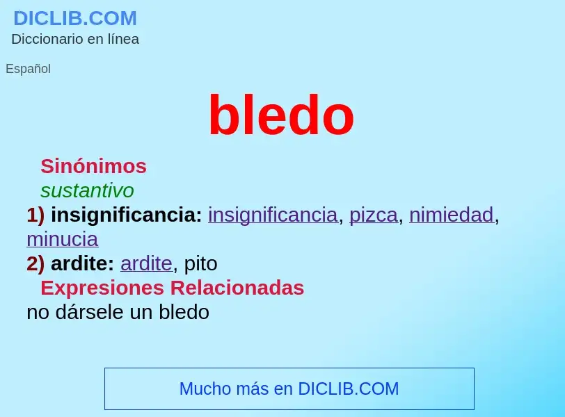 O que é bledo - definição, significado, conceito