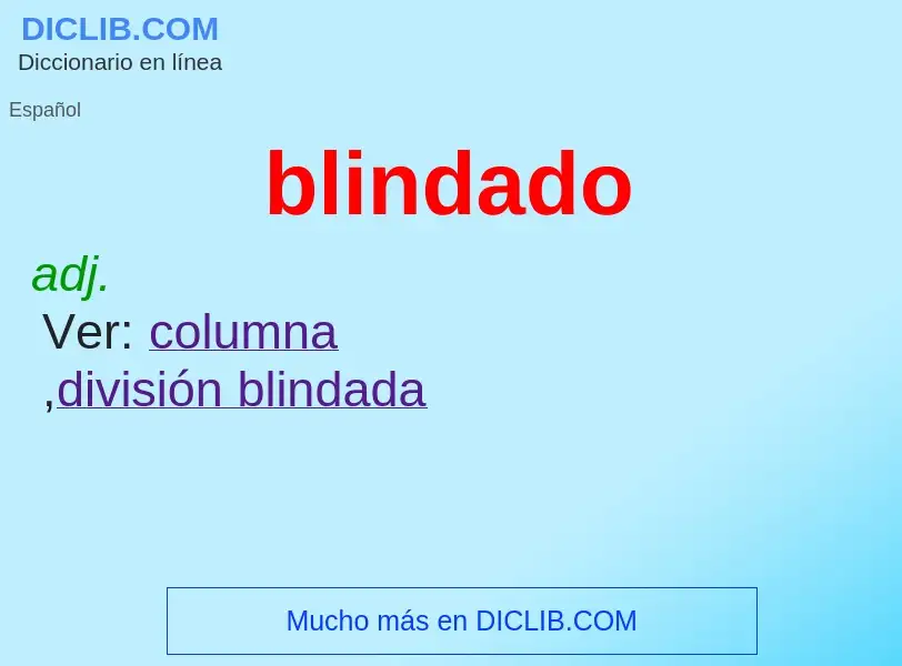 What is blindado - definition