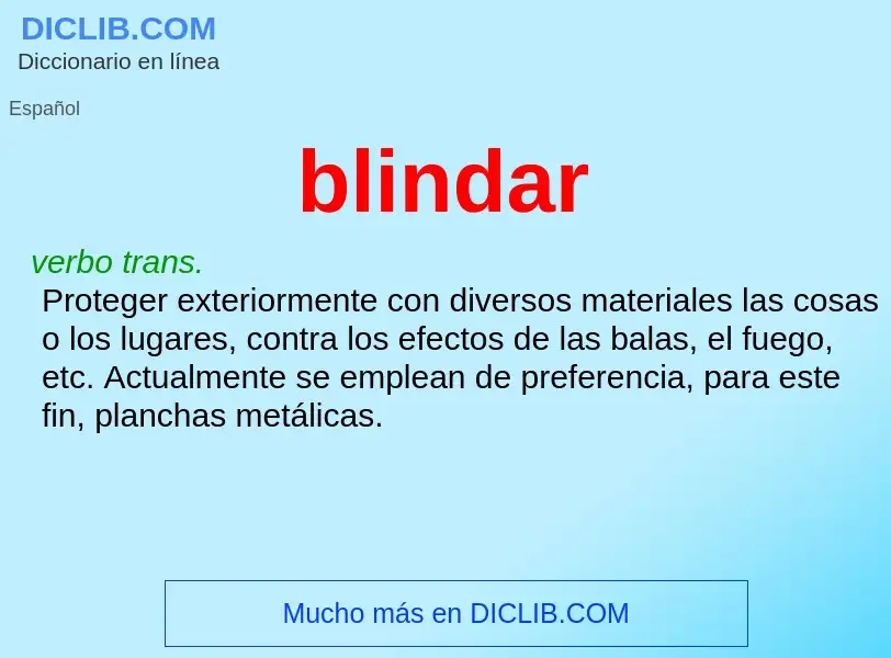 Wat is blindar - definition