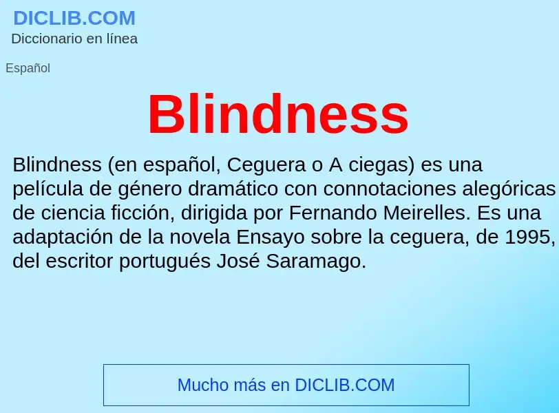 Что такое Blindness - определение