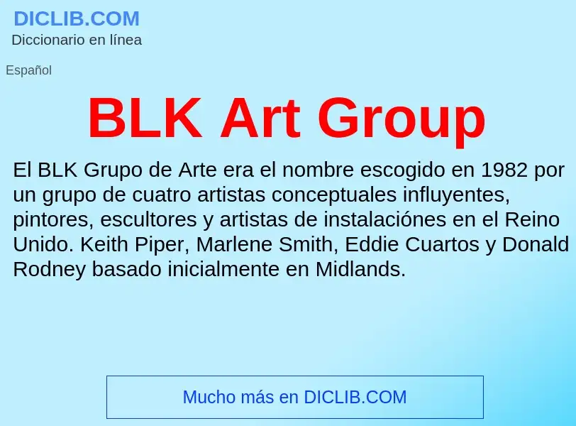 Τι είναι BLK Art Group - ορισμός