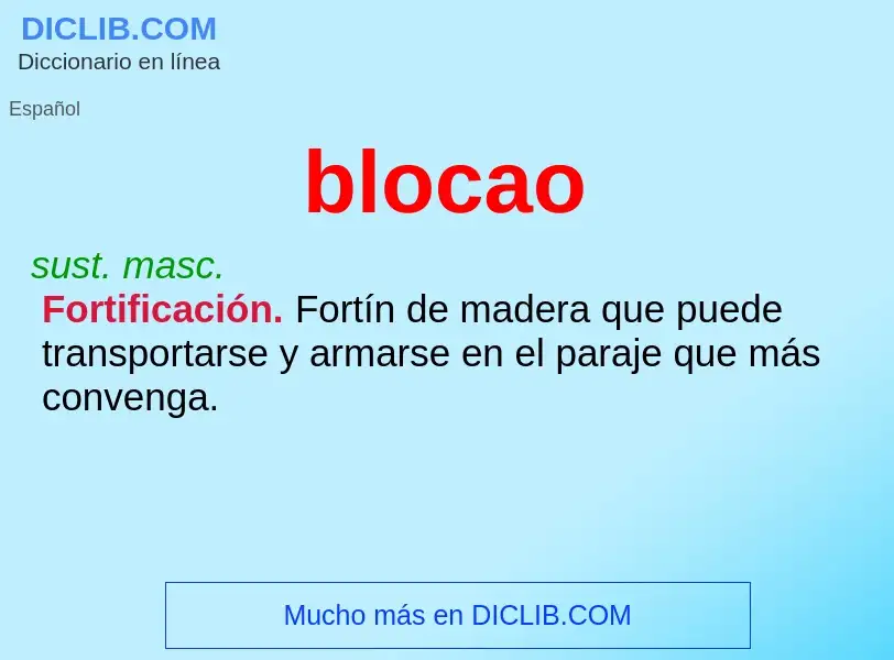 Wat is blocao - definition