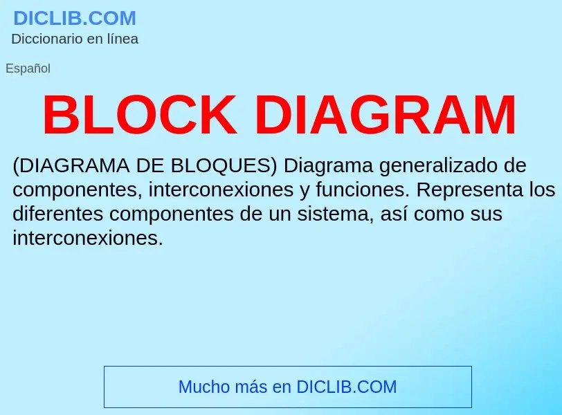 Τι είναι BLOCK DIAGRAM - ορισμός