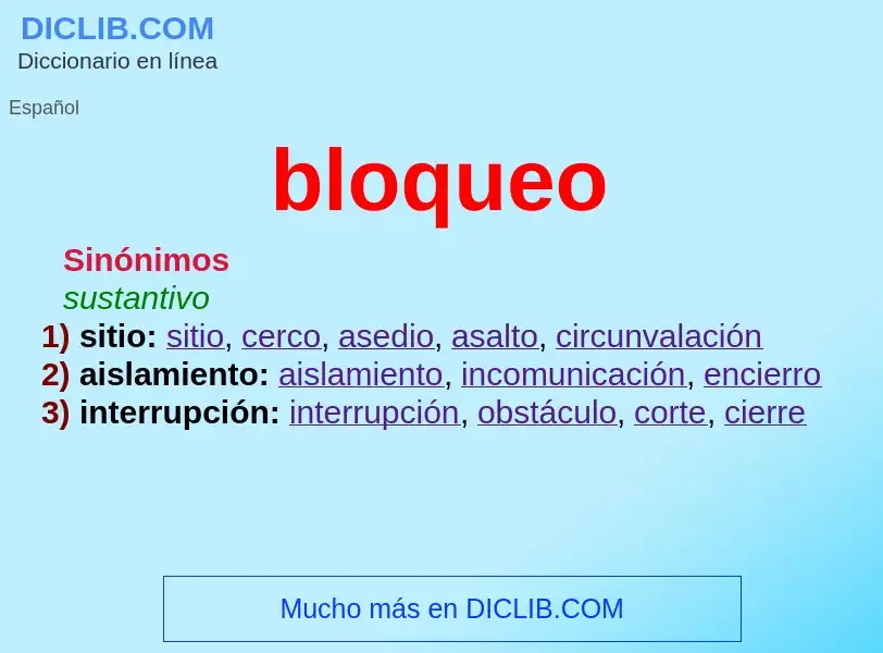 O que é bloqueo - definição, significado, conceito