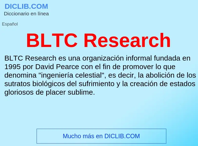 What is BLTC Research - definition