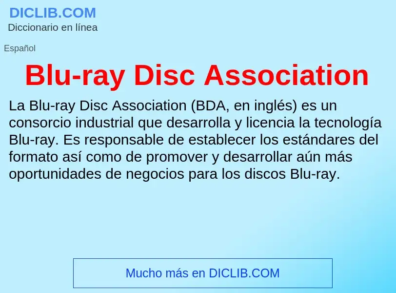 Τι είναι Blu-ray Disc Association - ορισμός