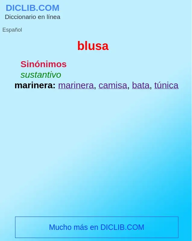 What is blusa - definition