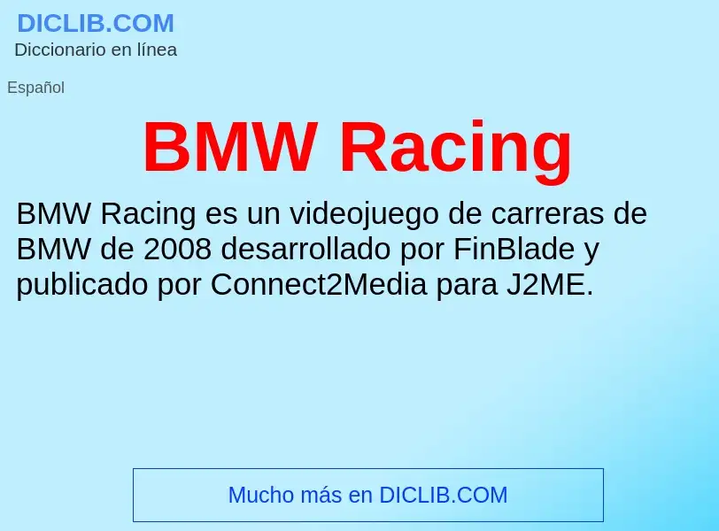 Τι είναι BMW Racing - ορισμός