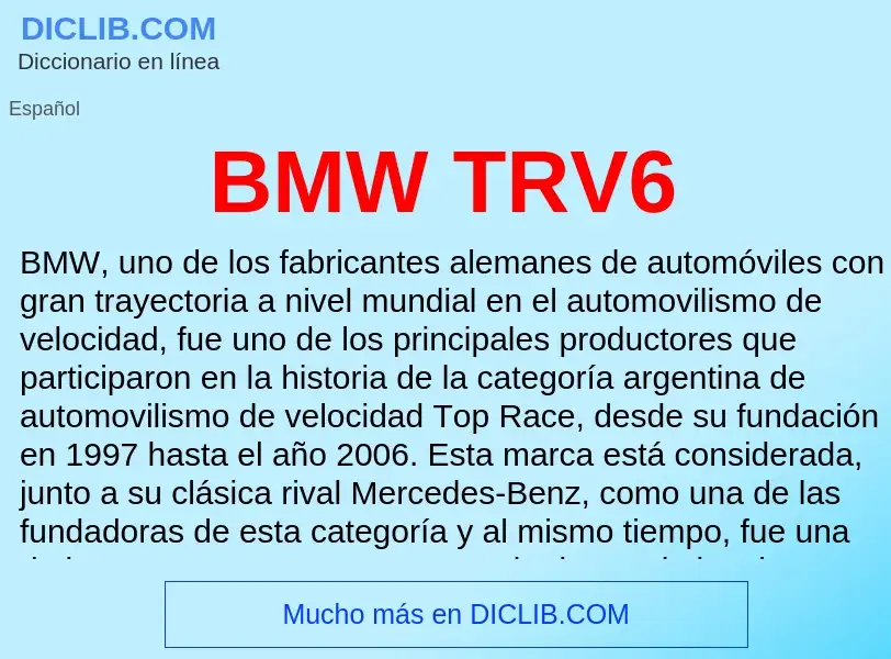 Τι είναι BMW TRV6 - ορισμός