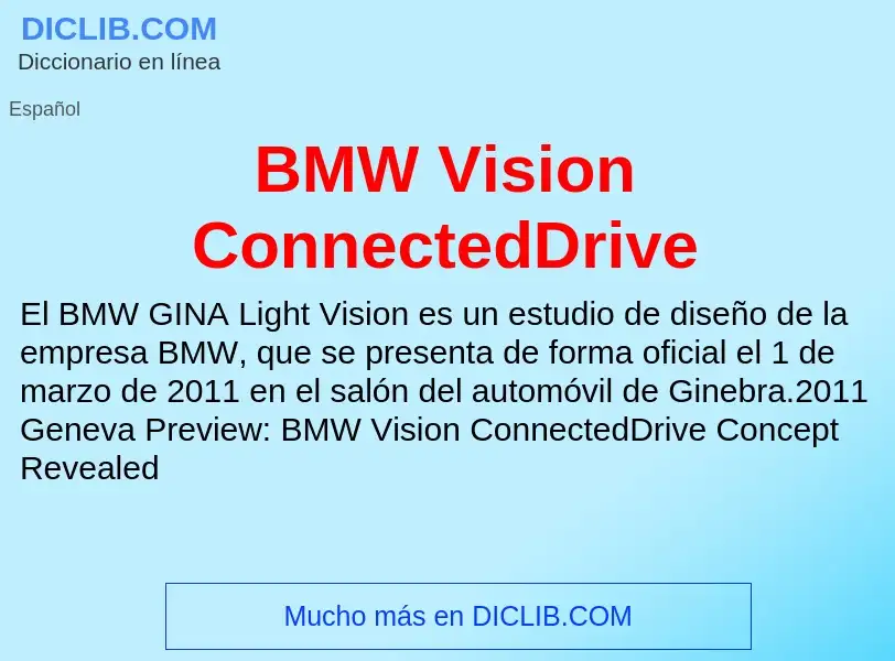 Τι είναι BMW Vision ConnectedDrive - ορισμός