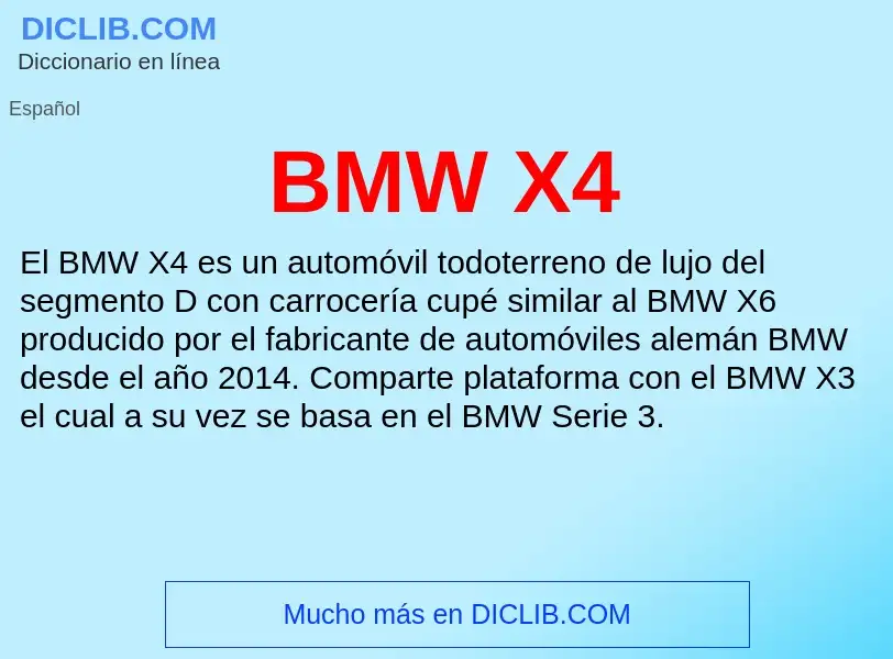 What is BMW X4 - definition