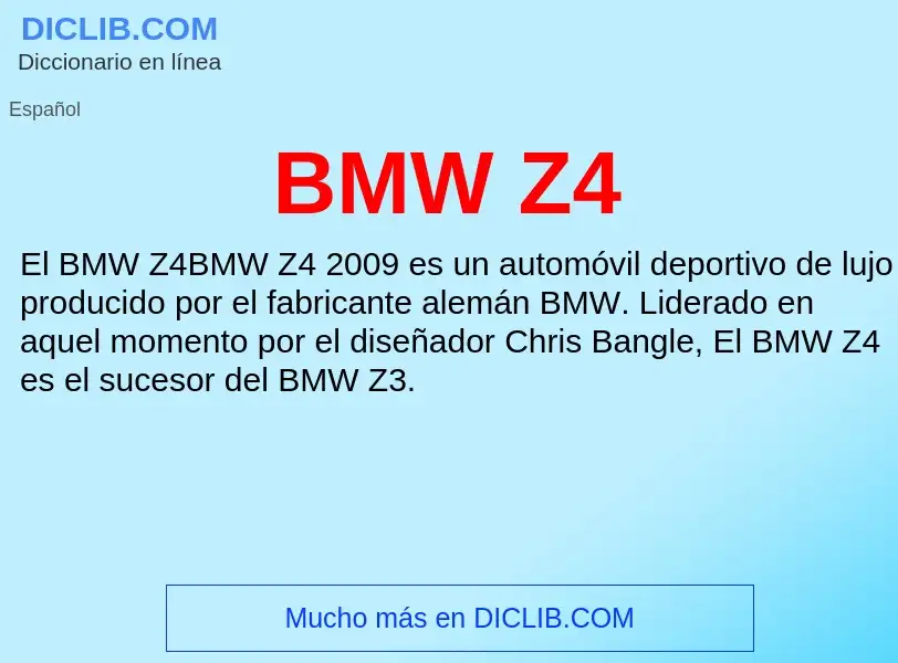 Τι είναι BMW Z4 - ορισμός