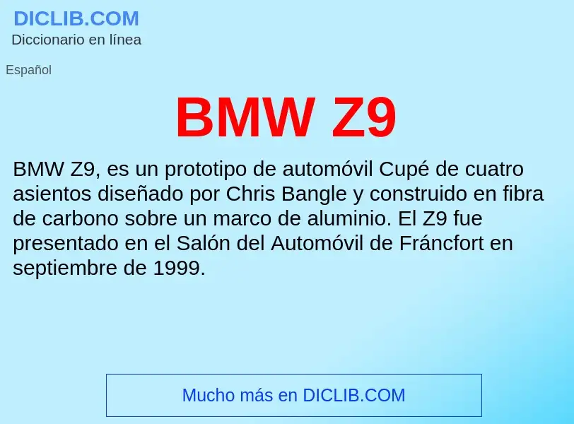 Τι είναι BMW Z9 - ορισμός