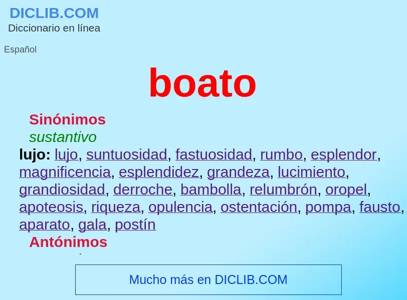 Wat is boato - definition