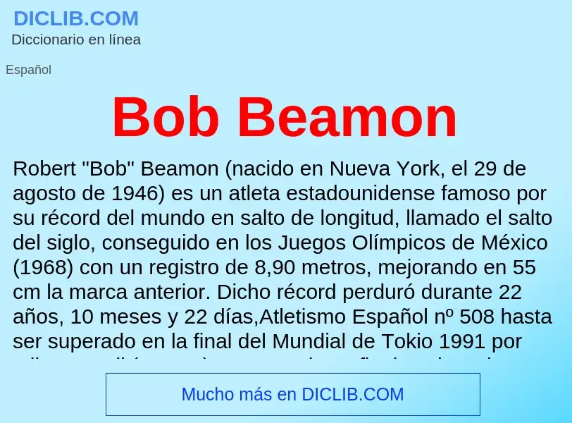 ¿Qué es Bob Beamon? - significado y definición