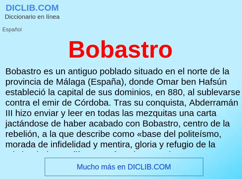 Was ist Bobastro - Definition