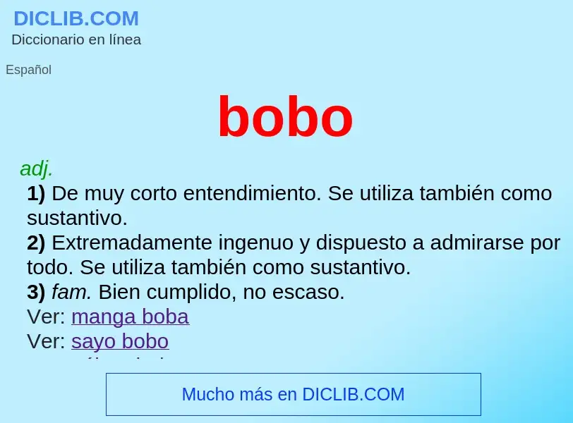 What is bobo - definition