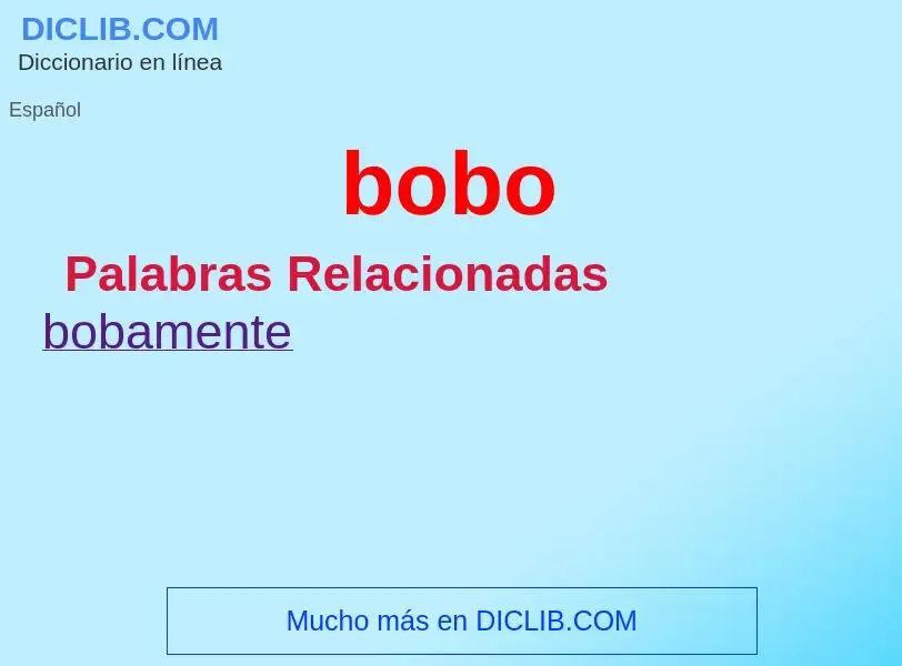 What is bobo - definition