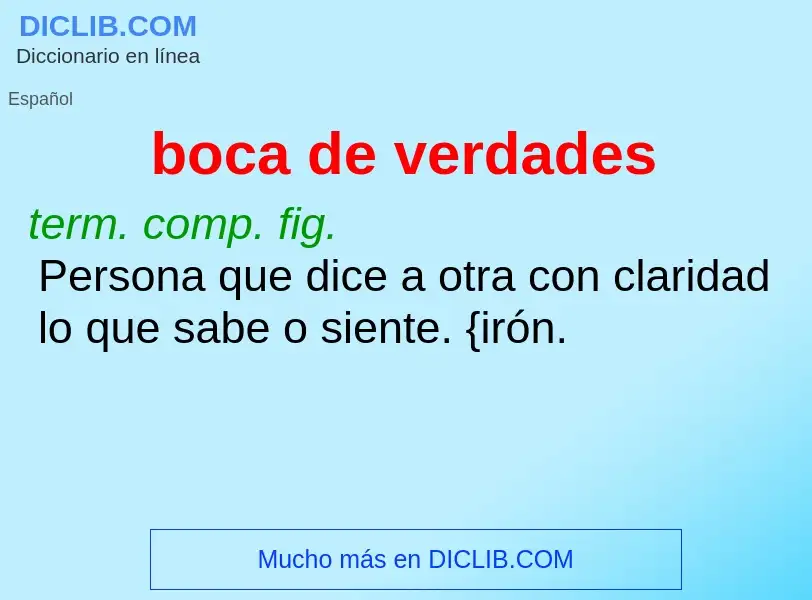 Wat is boca de verdades - definition