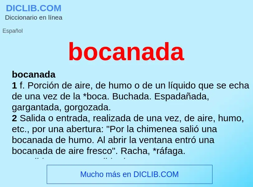 ¿Qué es bocanada? - significado y definición