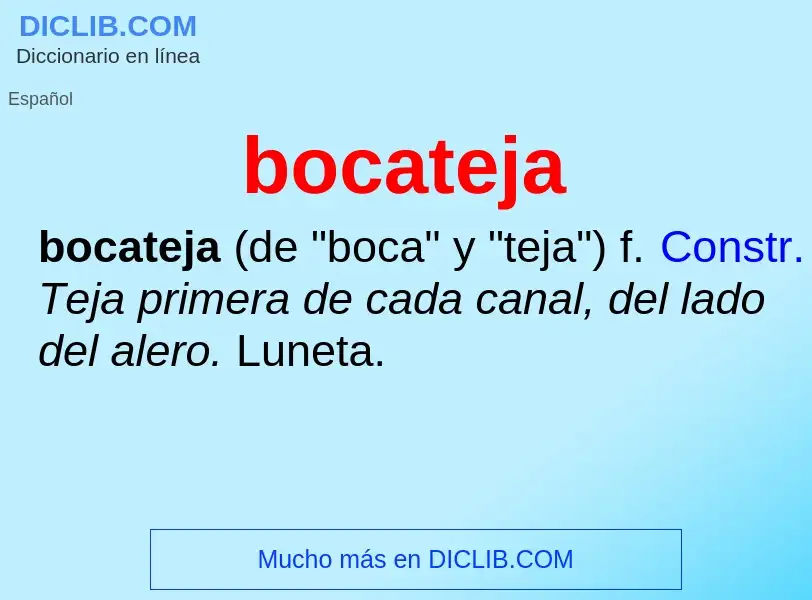 What is bocateja - meaning and definition