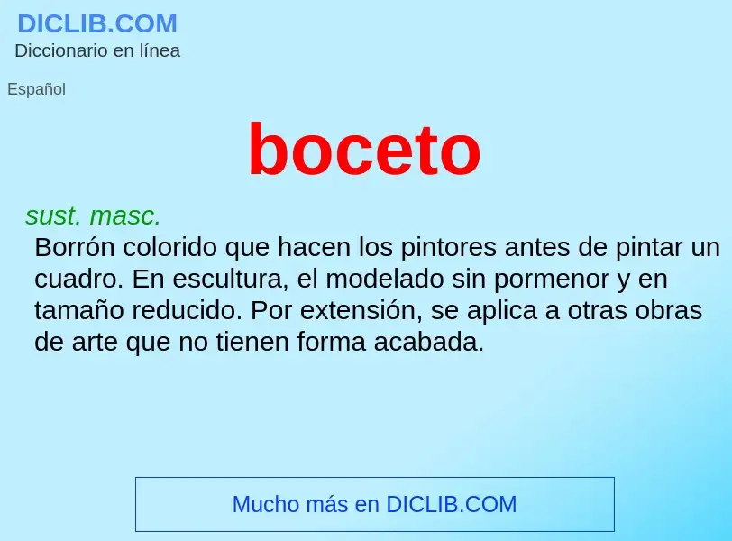 What is boceto - meaning and definition