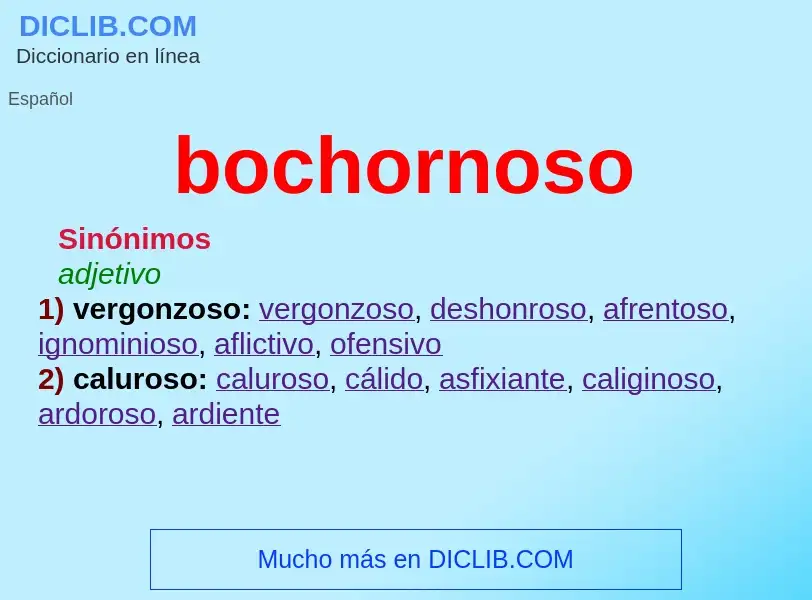 What is bochornoso - meaning and definition