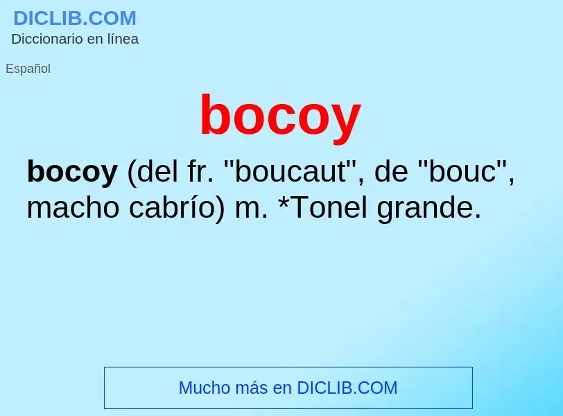 What is bocoy - definition