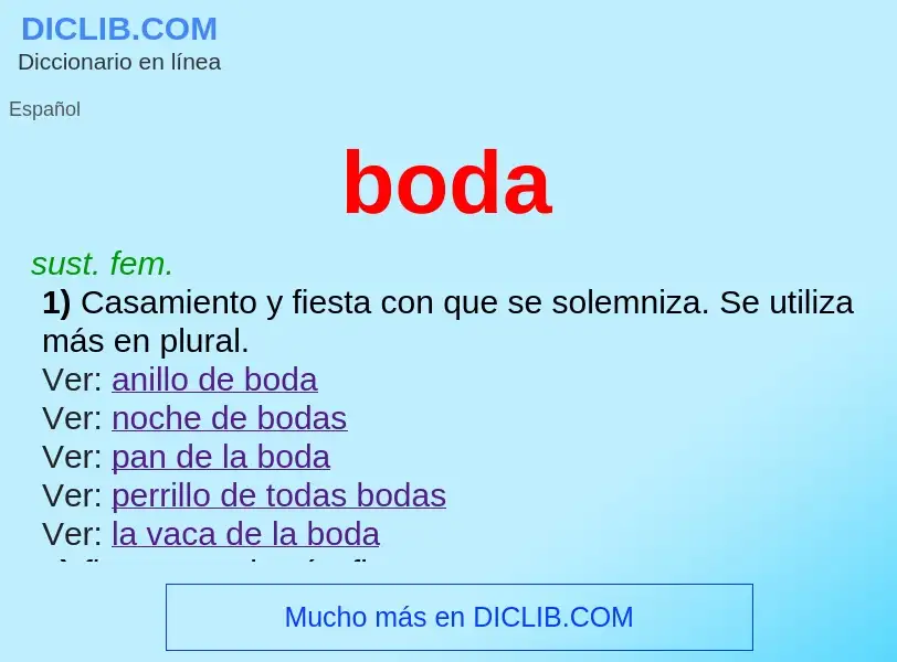 O que é boda - definição, significado, conceito