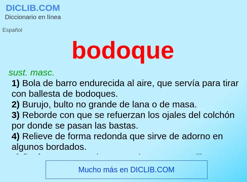 What is bodoque - definition