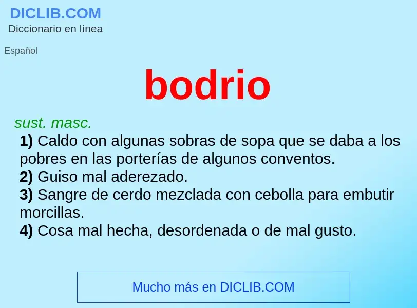 O que é bodrio - definição, significado, conceito