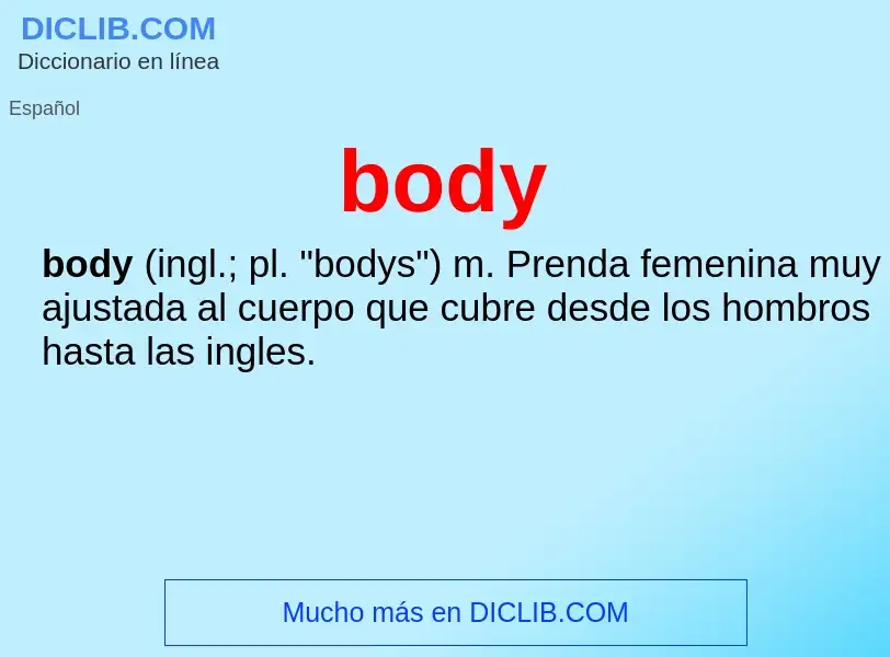 Wat is body - definition