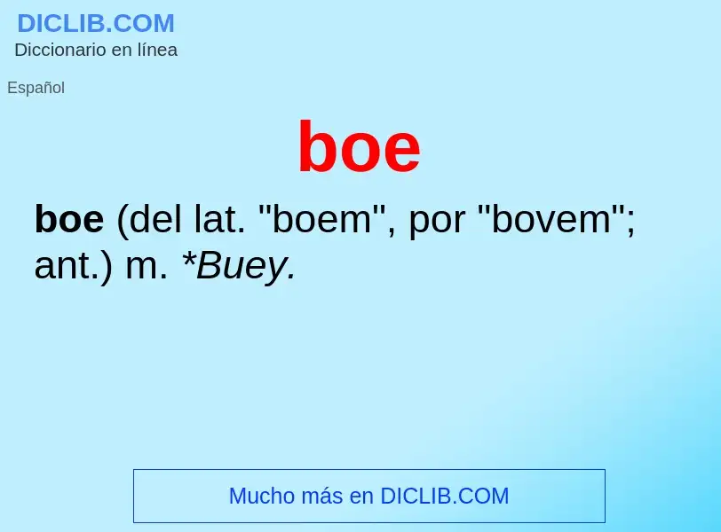 Wat is boe - definition